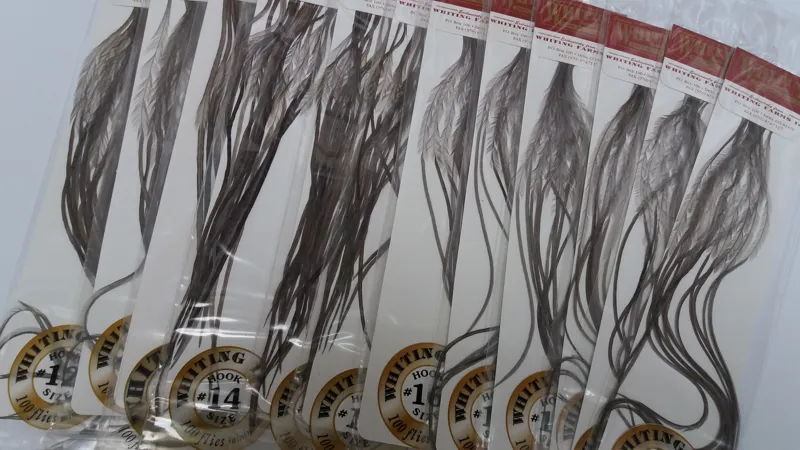 Whiting 100 Saddle Hackle Pack in Dark Dun-2